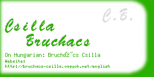 csilla bruchacs business card